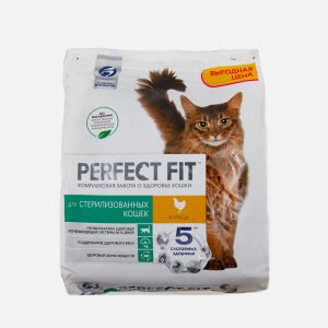 Корм Перфект Фит Курица для стерилизованных кошек пл/уп 1,2кг