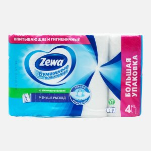 Полотенца Зева бумажные 2сл 4рул