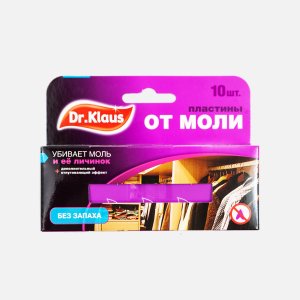 Пластины Др Клаус от моли без запаха 10шт