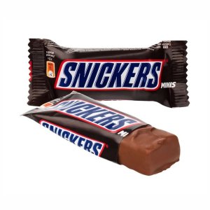 Батончики Сникерс Минис шоколадные вес