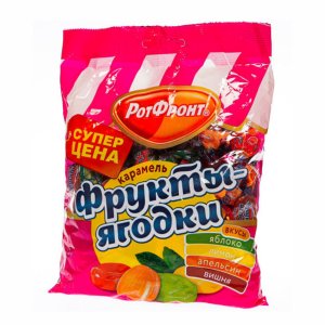 Конфеты Фрукты-ягодки карамель пл/уп 250г РотФронт