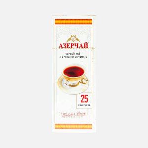Чай Азерчай черный с ароматом бергамота 25пак*2г к/к 50г