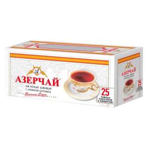 Чай Азерчай черный с ароматом бергамота пак с конверт 25*2г