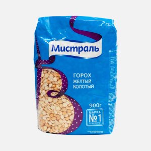 Горох Мистраль желтый колотый 900г