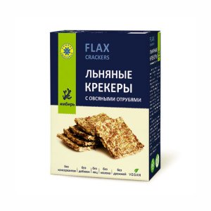 Крекеры Компас здровья льняные с овсяными отрубями и имбирем к/к 150г