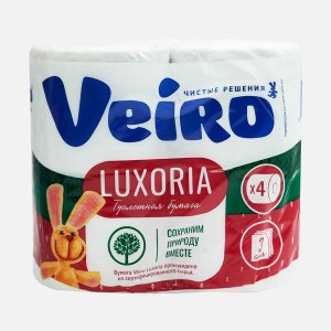 Туалетная бумага Вейро Люксория белая 3сл 4рул