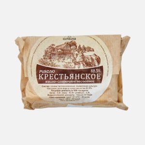 Масло Наша Сыроварня Крестьянское кисло-слив несоленое 82.5% вес