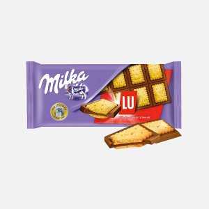 Шоколад Милка молочный с печеньем Лу пл/уп 87г