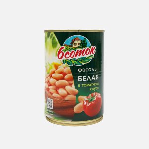 Фасоль 6 соток белая в томатном соусе ж/б 425мл
