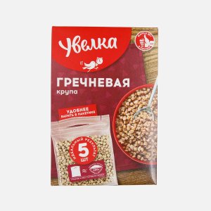 Крупа Увелка гречневая ядрица быстроразвар Экстра к/к 5*80г