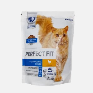 Корм Перфект Фит Ин-Хоме для домашних кошек Курица пл/уп 650г