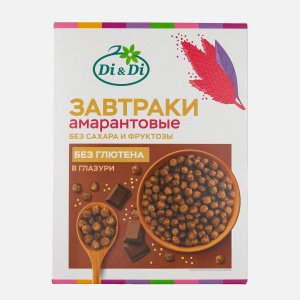 Завтраки амарантовые Ди энд Ди с темным шоколадом без глютена 250г