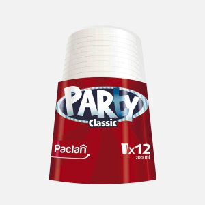Стаканы Паклан Пати Классик пластик прозрачн 200мл 12шт