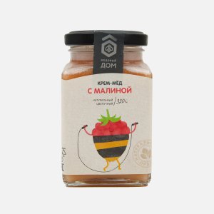 Мёд Медовый дом с малиной 320г