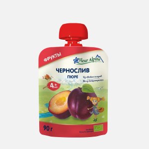 Пюре Флер Альпин Органик Чернослив c 4мес дой/пак 90г