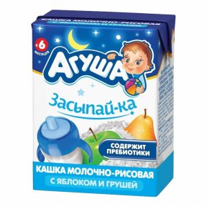 Каша Агуша Засыпай-ка молочно-рисовая яблоко/груша с 6мес 200мл