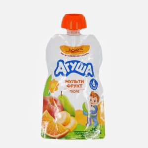 Пюре Агуша Мультифрукт с 6мес дой/пак 90г