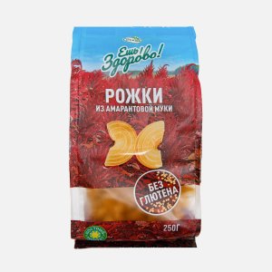 Макаронные изделия Ешь ЗдорОво Рожки из амарантов муки б/глютена 250г