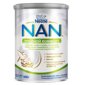 Смесь Нестле Нан Тройной Комфорт сухая ж/б 400г