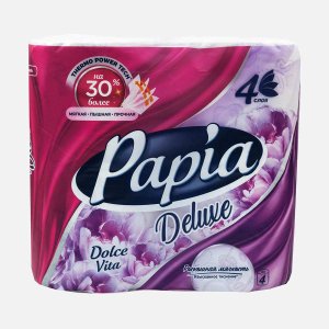 Бумага туалетная Папиа Делюкс Дольче Вита арома 4сл 4рул 5031373