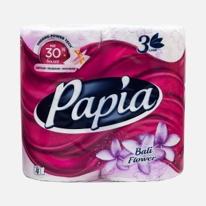 Бумага туалетная Папиа Бали Флауэр арома 3сл 4рул