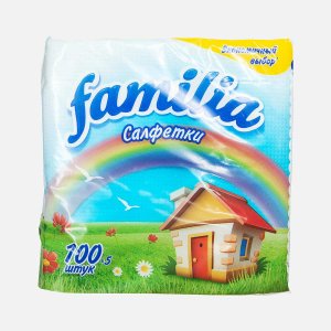 Салфетки Фамилия белые 1сл 24*23см бум 100шт 5039302