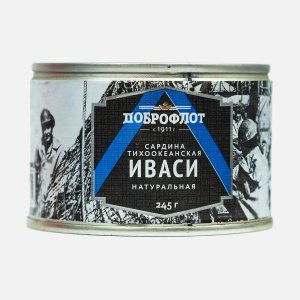 Сардина Доброфлот Иваси тихоокеанская натуральная ж/б/ключ 245г