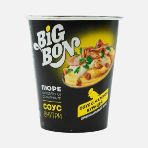 Пюре картофельное БигБон сухарики и соус с жареной курицей карт/ст 60г