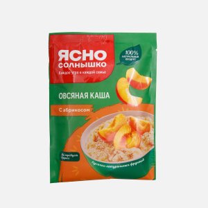 Каша Ясно солнышко овсяная с абрикосом пл/пак 45г