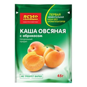 Каша Ясно солнышко овсяная с абрикосом пл/пак 45г