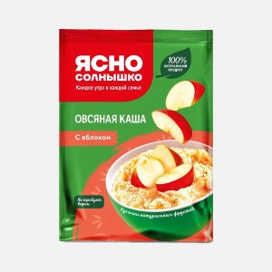 Каша Ясно солнышко овсяная с яблоком пл/пак 45г