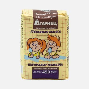 Гречневая манка Гарнец бум/пак 450г