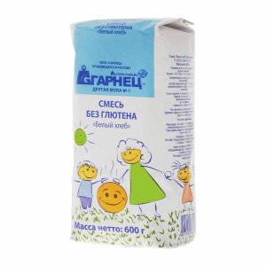 Смесь Гарнец Белый хлеб без глютена бум/пак 600г