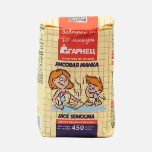 Рисовая манка Гарнец бум/пак 450г
