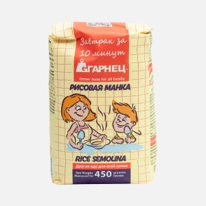 Рисовая манка Гарнец бум/пак 450г