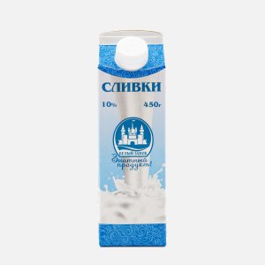 Сливки Белый замок питьевые пастеризованные 10% т/п/крыш 450г