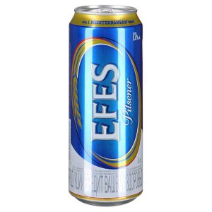 Пиво Эфес Пилсенер светлое пастеризованное 5% ж/б 0,45л