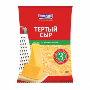 Сыр Киприно Три сыра тертый 45% пл/пак 200г