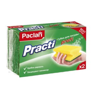 Губки д/посуды Паклан Практик Профи 2шт