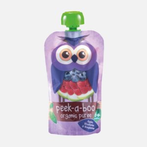 Пюре Пик-а-бу яблоко/малина/черника органич с 6мес 113г