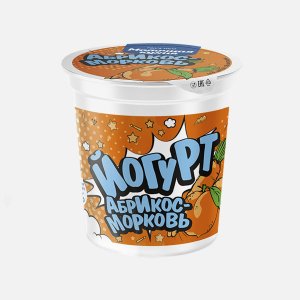 Йогурт Молочная кухня Абрикос и Морковь с 8 мес 3% пл/ст 200мл