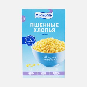 Хлопья Мистраль Пшенные нежные к/к 400г