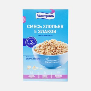Хлопья Мистраль Смесь многозерновая 5 злаков к/к 400г