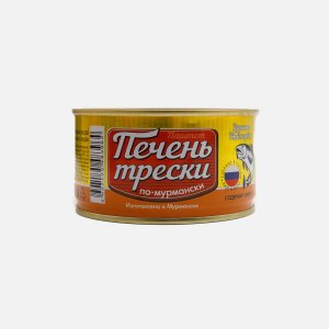 Печень трески Вкусные консервы По-мурмански ГОСТ ж/б/кл 185г