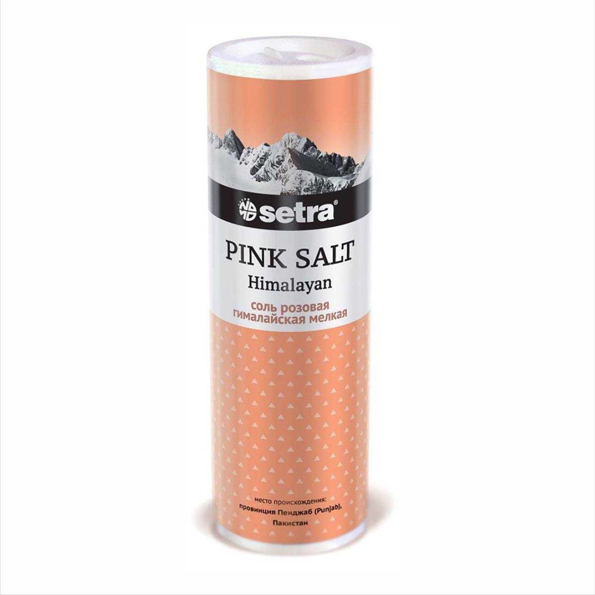 Соль Сетра розовая гималайская мелкая пл/б 250г