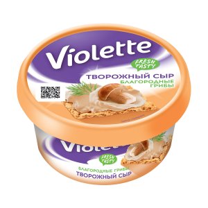 Сыр Виолетта творожный Благородные грибы 70% пл/ст 140г