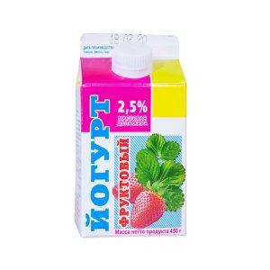 Йогурт Ирмень фруктовый Земляничка 2.5% т/п 450г