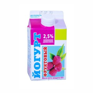 Йогурт Ирмень фруктовый малина 2.5% т/п 450г