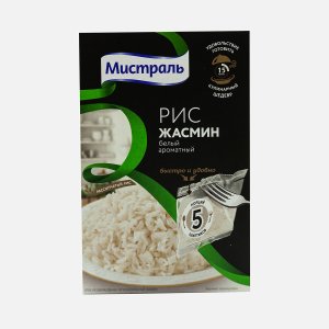 Рис Мистраль Жасмин белый в пакетиках к/к 400г