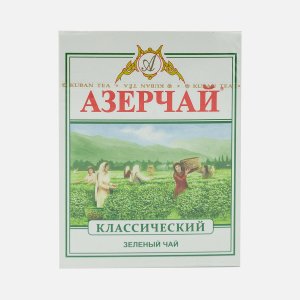 Чай Азерчай зеленый байховый кр/лист к/к 100г